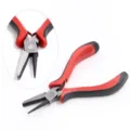 Professional jewelry making pliers with anti-slip red and black handle for DIY craft tools. - Needle Nose Pliers(AH-25)