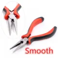 Handgemachte Spitzzange für DIY Schmuckhandwerk mit ergonomischen rot schwarzen Griffen. - Flachzange(AH-27)