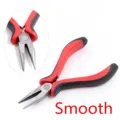 Professionelle Flachzange mit ergonomischem Rot-Schwarz-Griff für Schmuckherstellung. - Flachzange(AH-30)