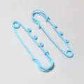 Light blue decorative safety pins with loop charms craft metal pins for plush doll accessories - AJ4-43