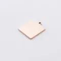 Pendentif carré vide en acier inoxydable pour animal DIY accessorio de bijoux gravable - Or rose
