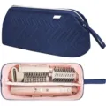 Vista dettagliata della borsa da viaggio multi-scomparto per strumenti per lo styling dei capelli. - 35x15x15cm / Blu