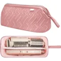 Borsa da viaggio trapuntata rosa per strumenti per capelli, custodia portatile con cerniera. - 35x15x15cm / rosa scuro