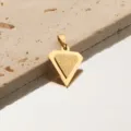 Pendentif géométrique en acier inoxydable doré triangle givré accessoire bijou DIY - Triangulaire / Or