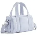 Lightweight quilted puffer shoulder bag, fluffy large capacity travel handbag for women - Blue
