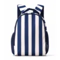 Sac a dos de loisir pour enfants a rayures bleues et blanches cartable leger pour voyages. - Rayé Bleu Marine