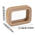 Large capacity clear cosmetic bag with PU leather trim and zipper closure for travel. - L / Khaki