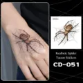Waterproof 3D realistic spider hand tattoo sticker for Halloween party scary costume - 3D Spider Style (CD-051)