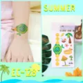 Children summer temporary tattoo stickers set cute cartoon hawaiian waterproof body art - EC-128