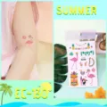 Kids temporary tattoo stickers Hawaiian flamingo cute cartoon body art waterproof fun 1pc - EC-130