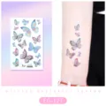 Glitter butterfly temporary tattoo sticker sheet with colorful gradient designs for kids. - EG-127 (Glitter Butterfly Tattoo Sticker)