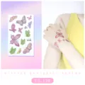 Glitter butterfly temporary tattoo stickers for kids, colorful cartoon body art designs. - EG-128 (Glitter Butterfly Tattoo Sticker)