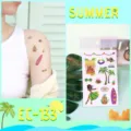 Hawaiian temporary tattoo stickers for kids, waterproof summer party body art decor. - EC-133