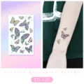 Glitter butterfly temporary tattoo sticker set for kids and women colorful body art - EG-129 (Glitter Butterfly Tattoo Sticker)