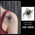 Realistic 3D spider tattoo stickers waterproof fake body art Halloween decor CD-053 - 3D Spider Style (CD-053)