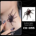 Realistic 3D spider tattoo sticker waterproof Halloween body art makeup accessory CD-055 - 3D Spider Style (CD-055)