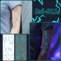 Pegatina de tatuaje de relampago luminoso impermeable arte corporal temporal para cosplay - Bsi-011 (Pegatina de Tatuaje Cazador de Demonios Luminoso)