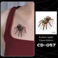 Realistic 3D Spider Tattoo Sticker Waterproof Temporary Body Art Halloween Party Accessory - 3D Spider Style (CD-057)