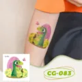 Kids glitter dinosaur temporary tattoo sticker waterproof cartoon animal party body art decor - CG-083 Glitter Dinosaur Tattoo Sticker / 60*60mm