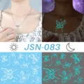 Luminous butterfly temporary tattoo sticker waterproof long lasting body art sticker for women - JSN-083 Glow Tattoo Sticker