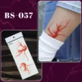 Halloween waterproof temporary tattoo sticker red vein scar lightning design body art makeup 1pcs - Blood Vessel Lightning Tattoo Sticker (BS-057) / 240x105mm