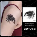 Realistic 3D spider tattoo stickers waterproof temporary body art for Halloween party. - 3D Spider Style (CD-058)