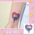 Kids glitter unicorn temporary tattoo sticker waterproof cute heart body art party decor - CG-107 (Glitter Tattoo Sticker)