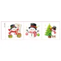 Navidad dibujo animado muñeco de nieve pegatina de tatuaje temporal, decoración de fiesta. - DTm-3002 (Pegatina de Tatuaje Rasgable de Navidad) / 158*48mm