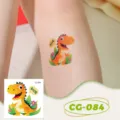 Kids glitter dinosaur temporary tattoo sticker waterproof cute cartoon party body art - CG-084 Glitter Dinosaur Tattoo Sticker / 60*60mm