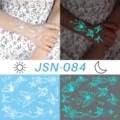 Glow in the dark butterfly tattoo sticker luminous arm body art waterproof temporary decal - JSN-084 Glow Tattoo Sticker