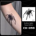 Realistic 3D Spider Tattoo Sticker Waterproof Temporary Body Art Decal Model CD-059 - 3D Spider Style (CD-059)
