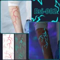 Glow in the dark temporary tattoo sticker waterproof blood vessel lightning design body art - Bsi-002 (Luminous Blood Vessel Tattoo Sticker)