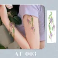 Pegatina de tatuaje temporal floral brazo muñeca arte corporal impermeable diseño - AT-003 (Pegatina de Tatuaje de Pulsera)