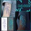 Waterproof luminous lightning vein temporary tattoo sticker for cosplay party body art decor - Bsi-005 (Luminous Blood Vessel Tattoo Sticker)