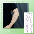 Waterproof lightning blood vessel temporary tattoo stickers for Halloween party cosplay body art. - Blood Vessel Lightning Tattoo Sticker (BS-046) / 240x105mm