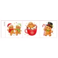 Pegatina de tatuaje temporal impermeable de hombre de jengibre de Navidad fiesta niños. - DTm-3004 (Pegatina de Tatuaje Rasgable de Navidad) / 158*48mm