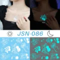Glow in the dark tattoo sticker waterproof long lasting butterfly cherry cute body art 80c - JSN-086 Glow Tattoo Sticker
