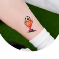 World Cup football glitter temporary tattoo sticker waterproof body art for kids party fans - CG-133 Football Tattoo Sticker