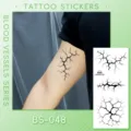 Halloween Waterproof Blood Vessel Crack Tattoo Stickers Temporary Body Art Decals - Blood Vessel Lightning Tattoo Sticker (BS-048) / 240x105mm