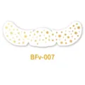 Gold foil temporary face tattoo sticker, snowflake and star party makeup decal. - Snowflake Star Style (BFv-007)