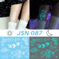 Glow in the dark temporary tattoo sticker featuring rose and butterfly waterproof body art - JSN-087 Glow Tattoo Sticker