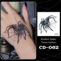 3D realistic spider temporary tattoo sticker waterproof hand body art Halloween makeup - 3D Spider Style (CD-062)