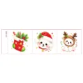 Christmas cartoon puppy temporary tattoo sticker waterproof cute children festival party decor sheet - DTm-3006 (Christmas Tearable Tattoo Sticker)