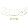 Gold foil butterfly face sticker temporary waterproof tattoo festival makeup accessory. - Butterfly Heart Style (BFv-008)