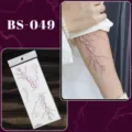 Red lightning temporary tattoo sticker waterproof Halloween vein scar body art design 049 - Blood Vessel Lightning Tattoo Sticker (BS-049) / 240x105mm