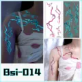 Glow in the dark lightning tattoo sticker waterproof temporary anime cosplay body art - Bsi-014 (Luminous Blood Vessel Tattoo Sticker)
