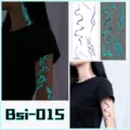 Luminous lightning waterproof tattoo sticker, KPOP anime cosplay body art sticker for women. - Bsi-015 (Luminous Blood Vessel Tattoo Sticker)