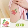 Glitter kids dinosaur temporary tattoo sticker waterproof party decoration for child - CG-089 Glitter Dinosaur Tattoo Sticker / 60*60mm