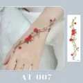 Temporary tattoo sticker rose vine floral waterproof body art fake tattoo for wrists - AT-007 (Bracelet Tattoo Sticker)