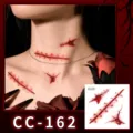 Halloween waterproof temporary face scar tattoo stickers for scary festival party makeup. - CC-162 Halloween Scar